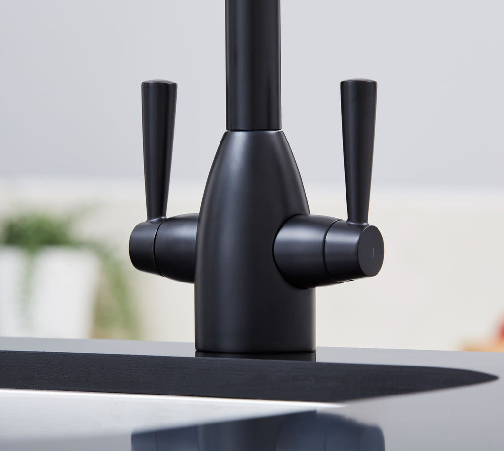 Richmond Twin Lever Mono Bloc Tap - Matt Black