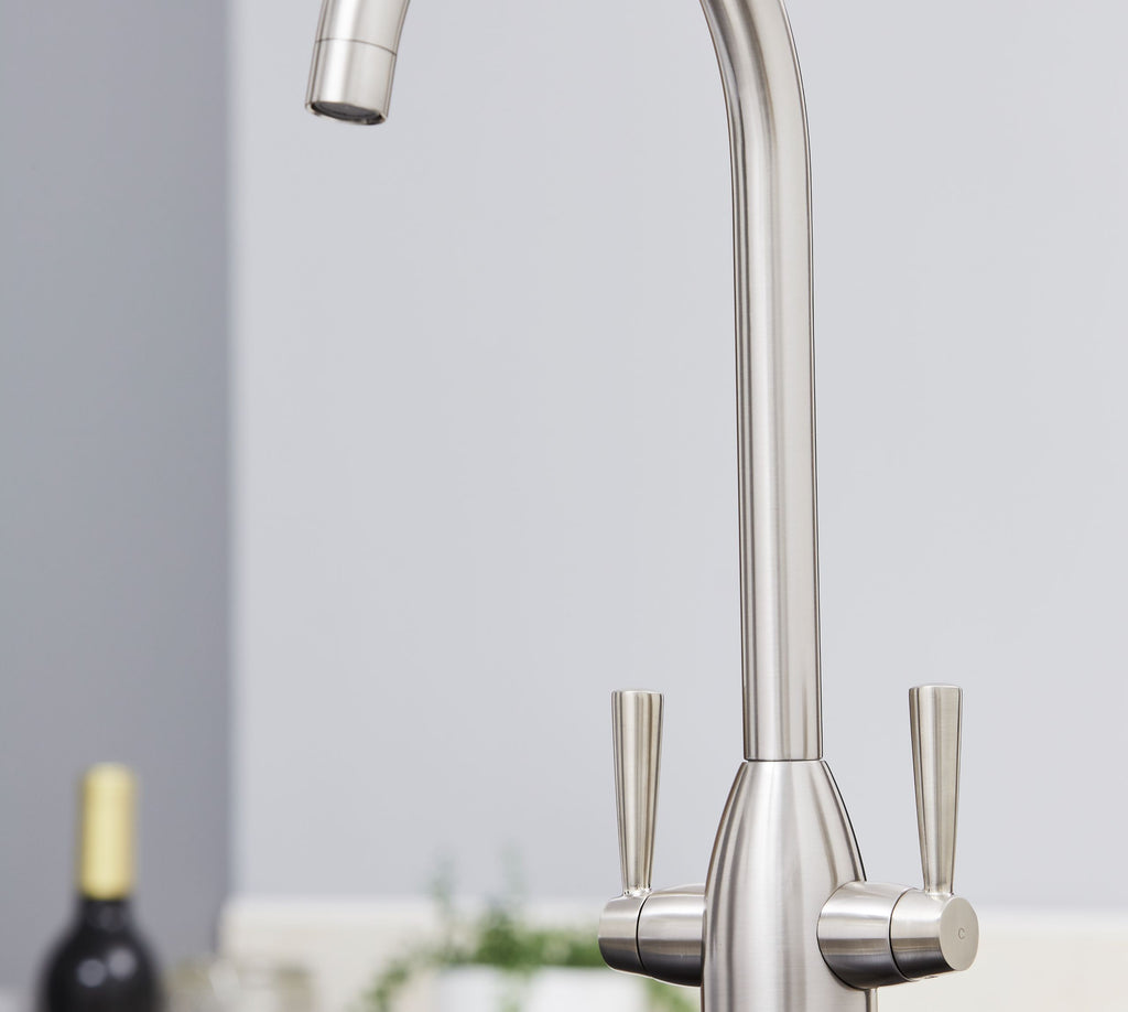 Richmond Twin Lever Mono Bloc Tap - Brushed Nickel