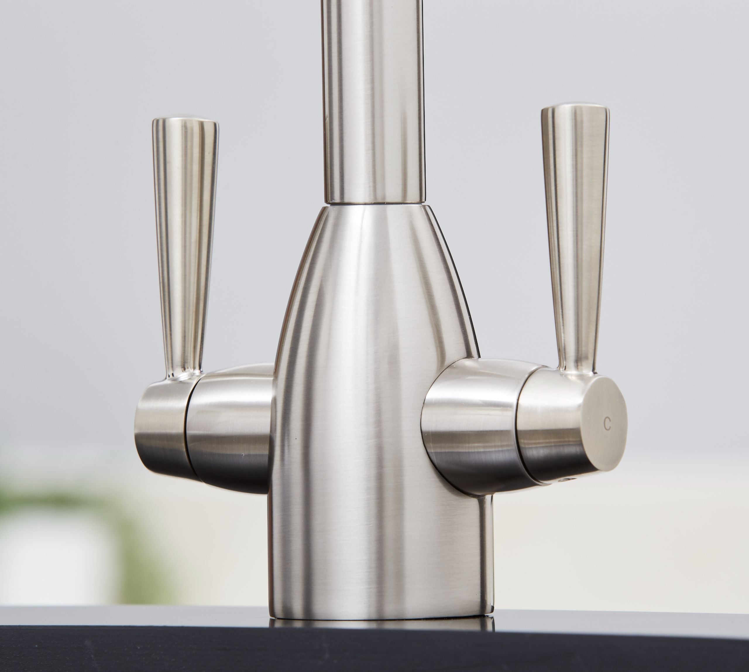 Richmond Twin Lever Mono Bloc Tap - Brushed Nickel