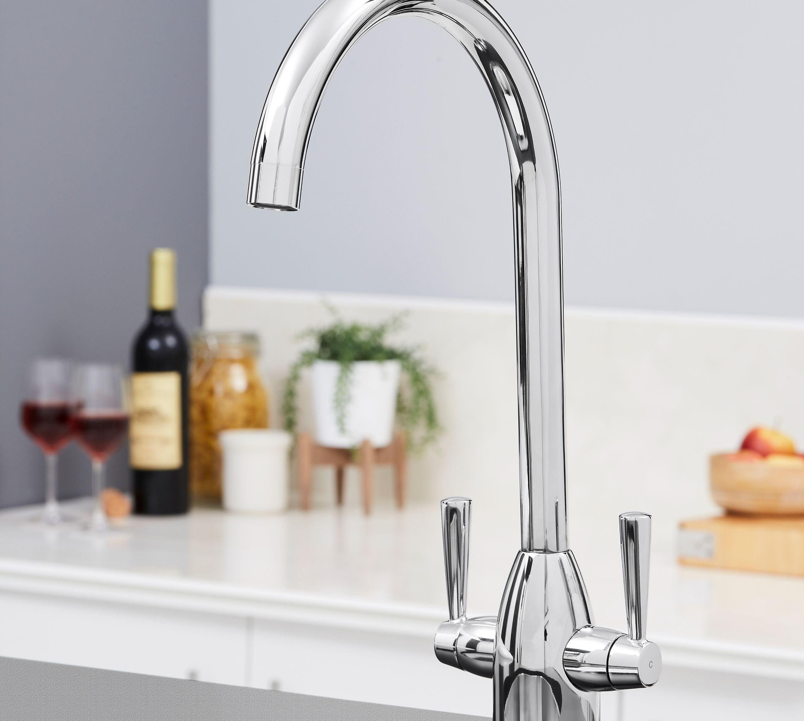Richmond Twin Lever Mono Bloc Tap - Chrome