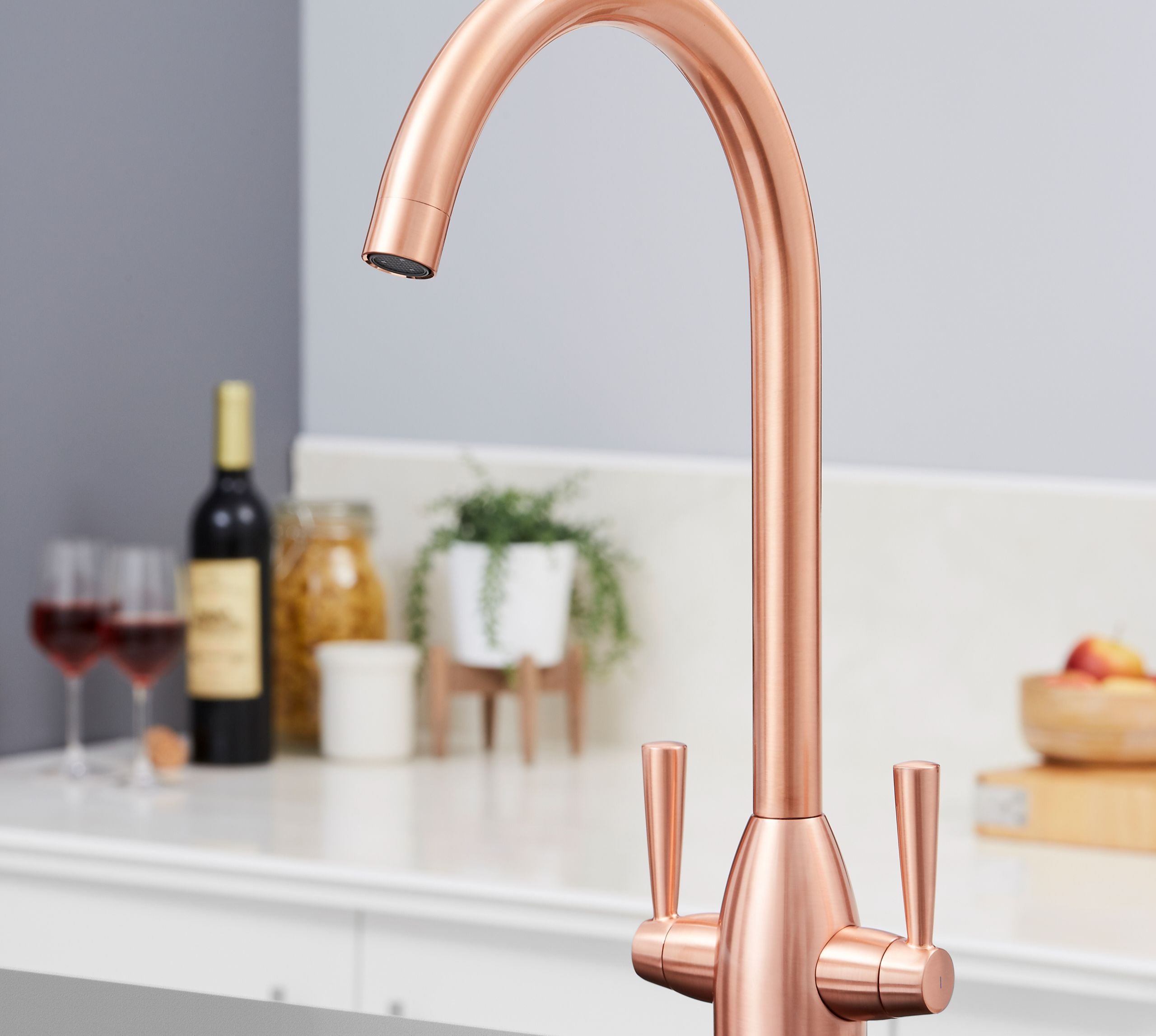 Richmond Twin Lever Mono Bloc Tap - Copper