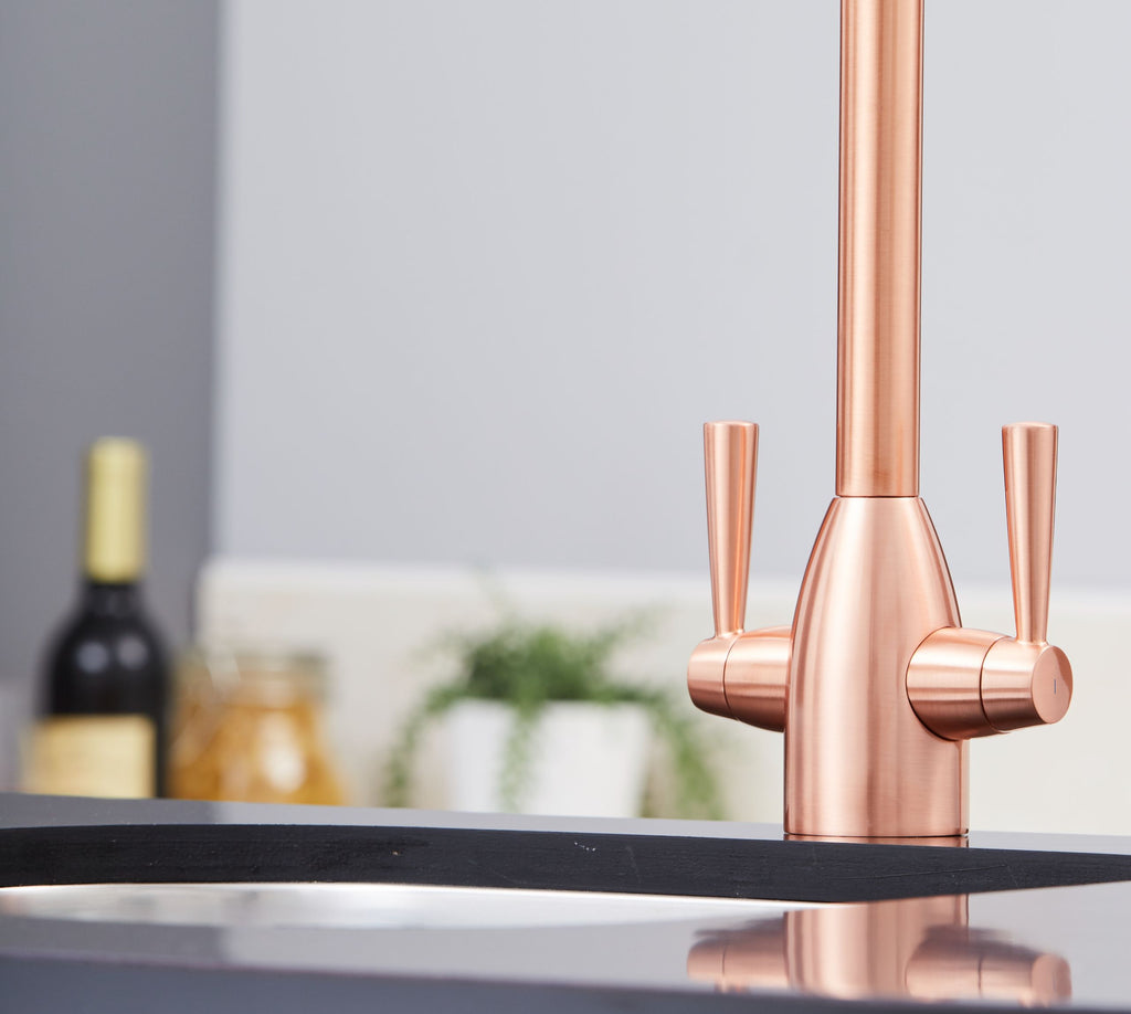 Richmond Twin Lever Mono Bloc Tap - Copper
