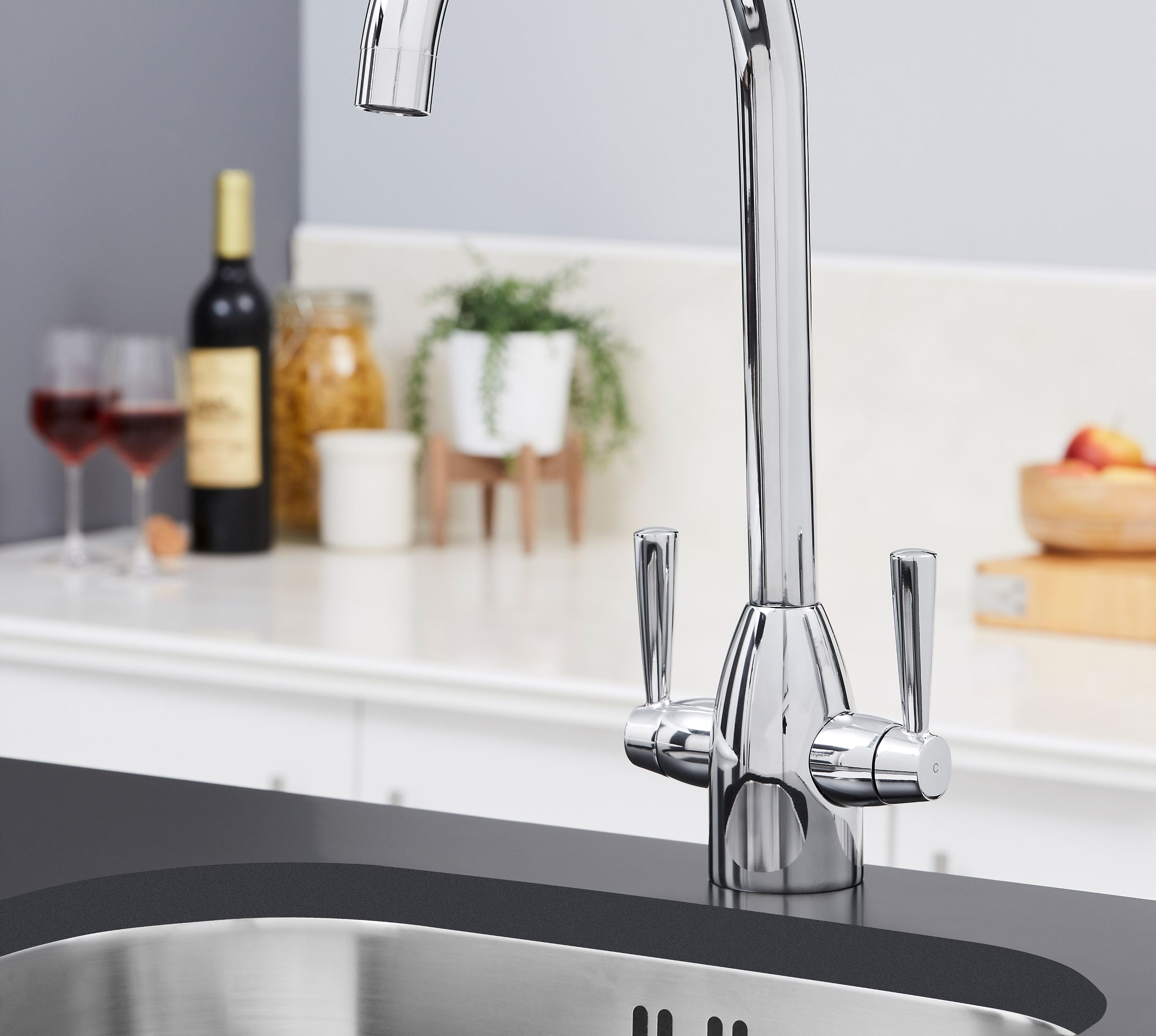 Richmond Twin Lever Mono Bloc Tap - Chrome