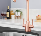 Richmond Twin Lever Mono Bloc Tap - Copper