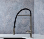 Malham Flexi Pull Down, Dual lever tap
- Brushed Nickel