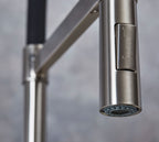 Malham Flexi Pull Down, Dual lever tap
- Brushed Nickel