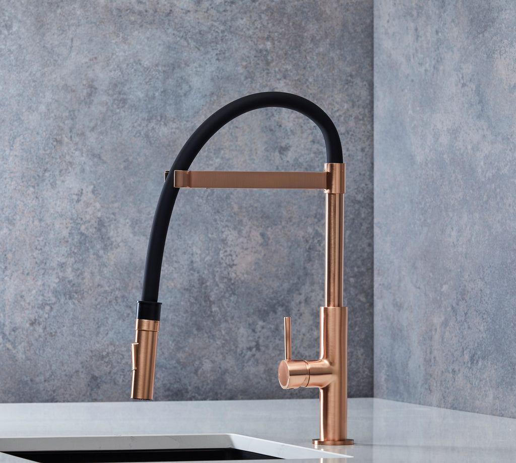 Malham Flexi Pull Down, Dual lever tap
- Rose Gold