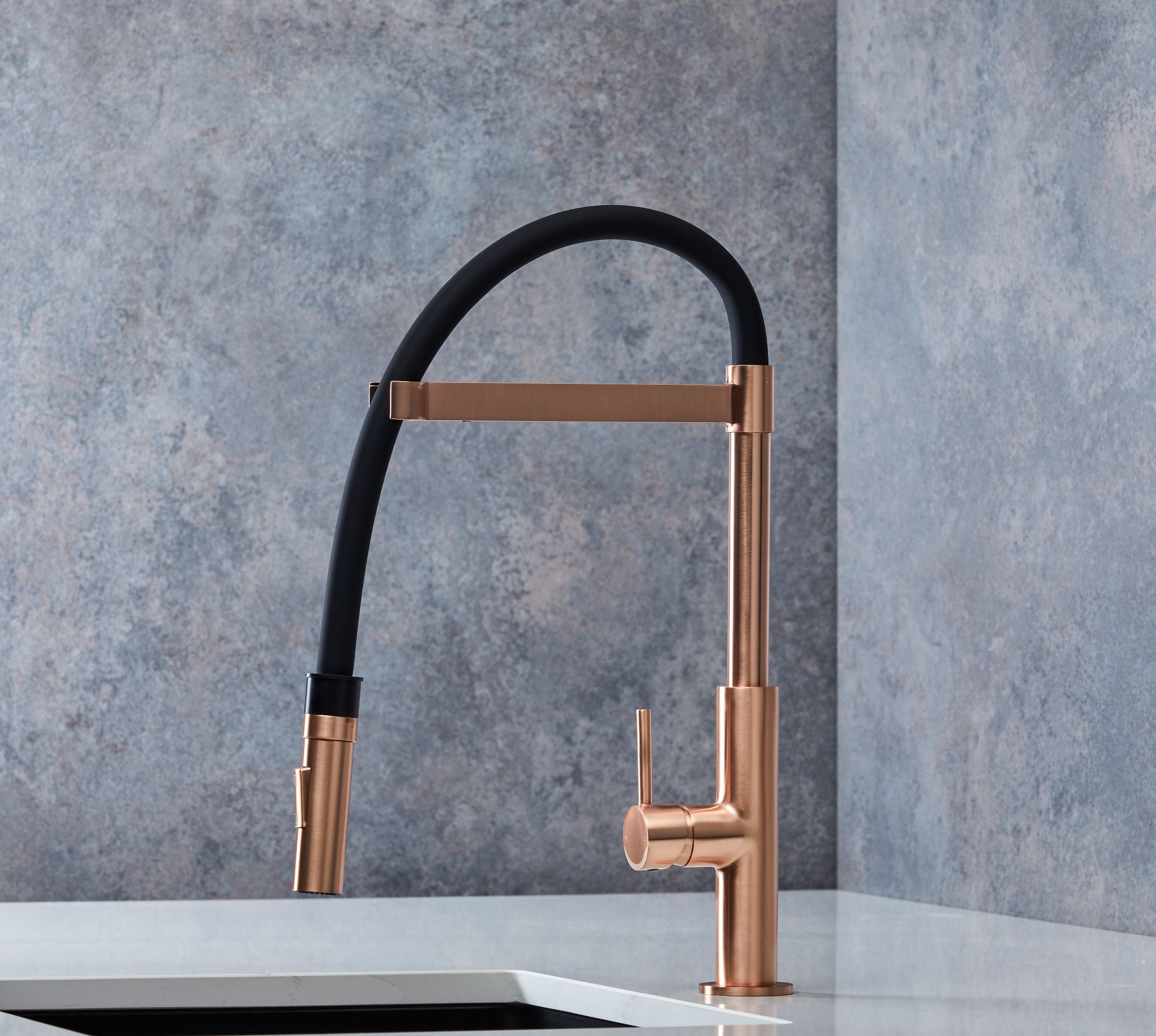 Malham Flexi Pull Down, Dual lever tap
- Rose Gold