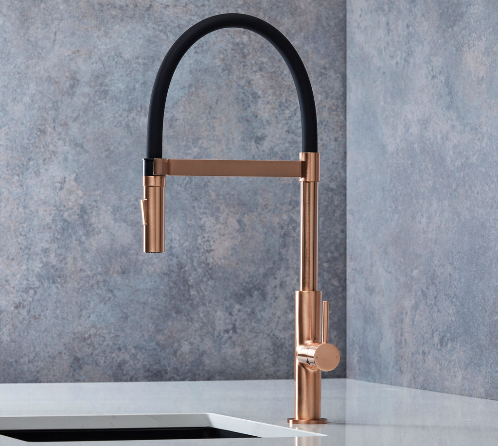Malham Flexi Pull Down, Dual lever tap
- Rose Gold