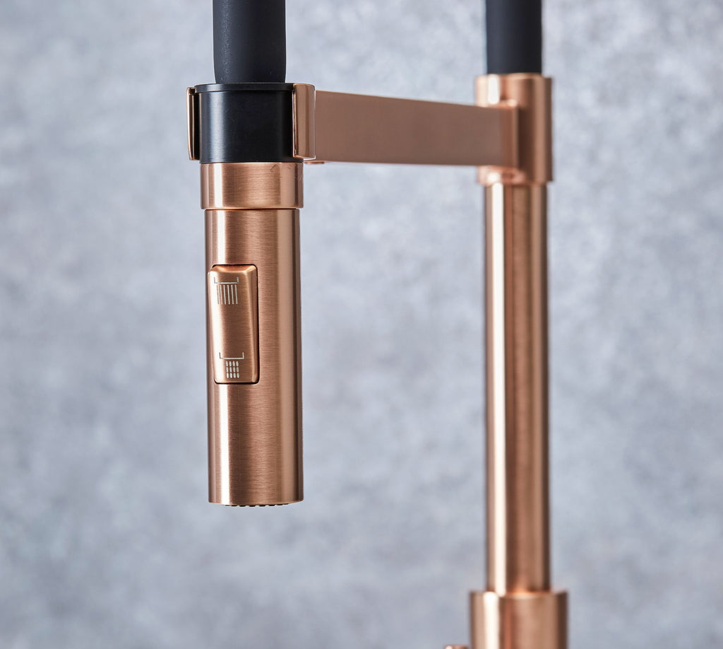 Malham Flexi Pull Down, Dual lever tap
- Rose Gold