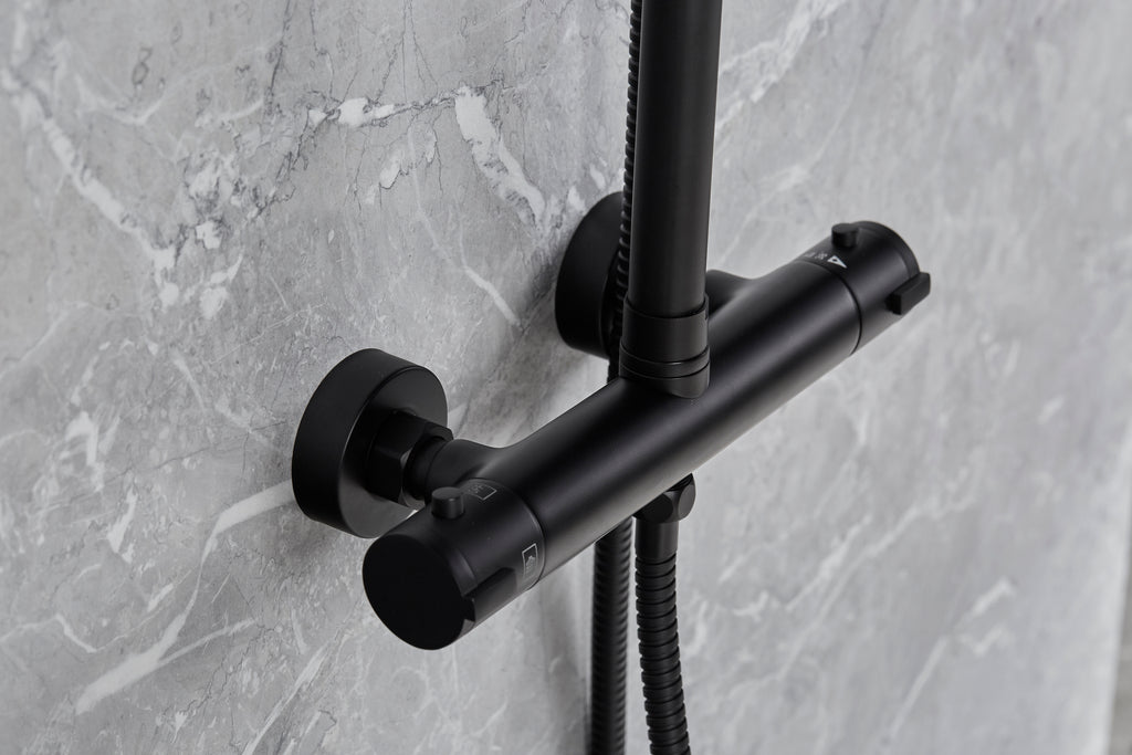 Round Shower Valve and full Kit - Vernet WRAS approved valve Matt Black