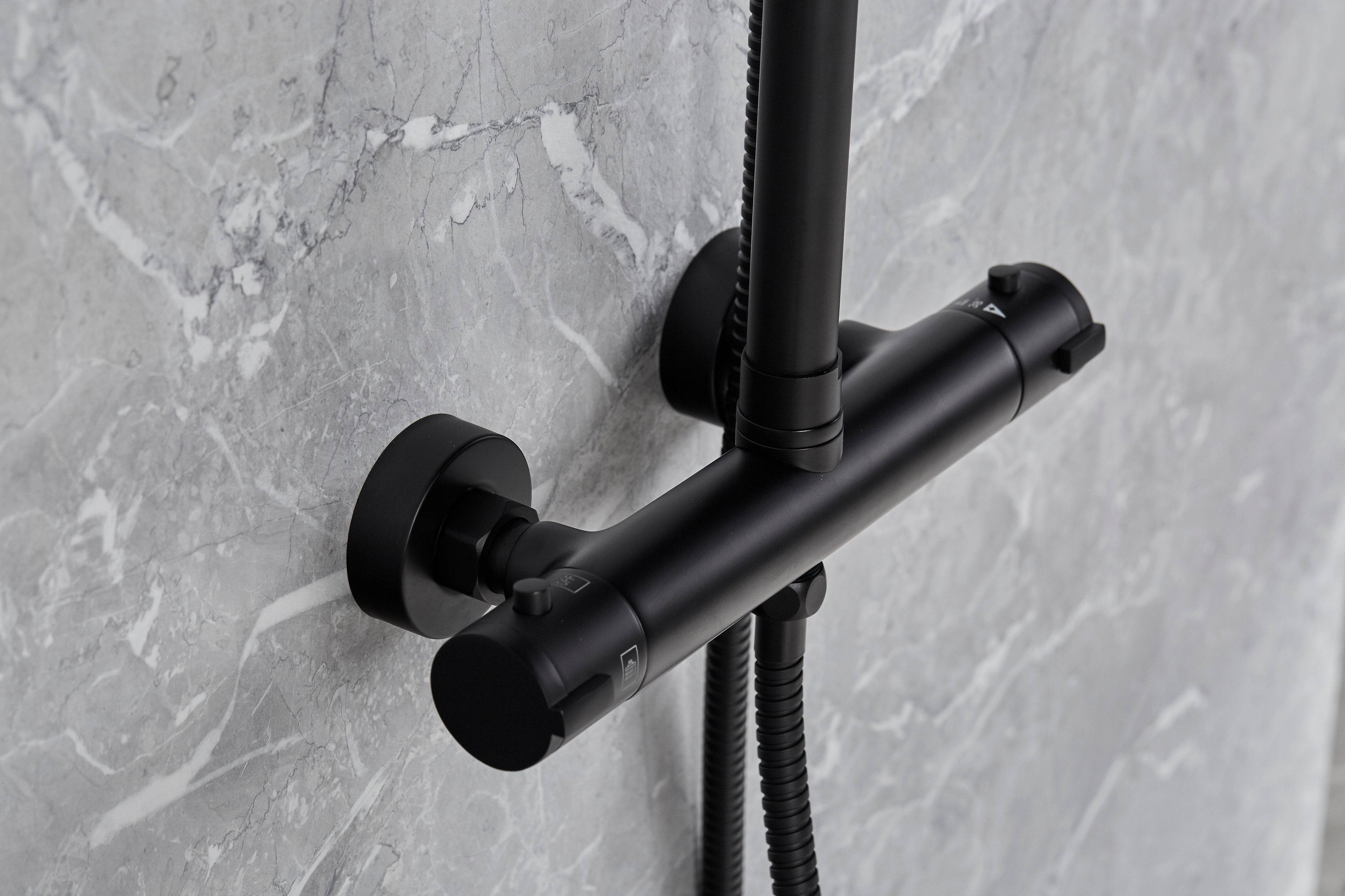 Round Shower Valve and full Kit - Vernet WRAS approved valve Matt Black