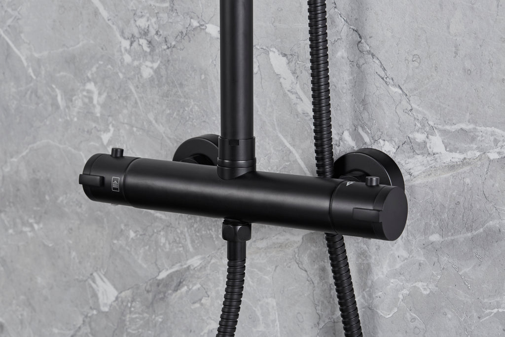 Round Shower Valve and full Kit - Vernet WRAS approved valve Matt Black