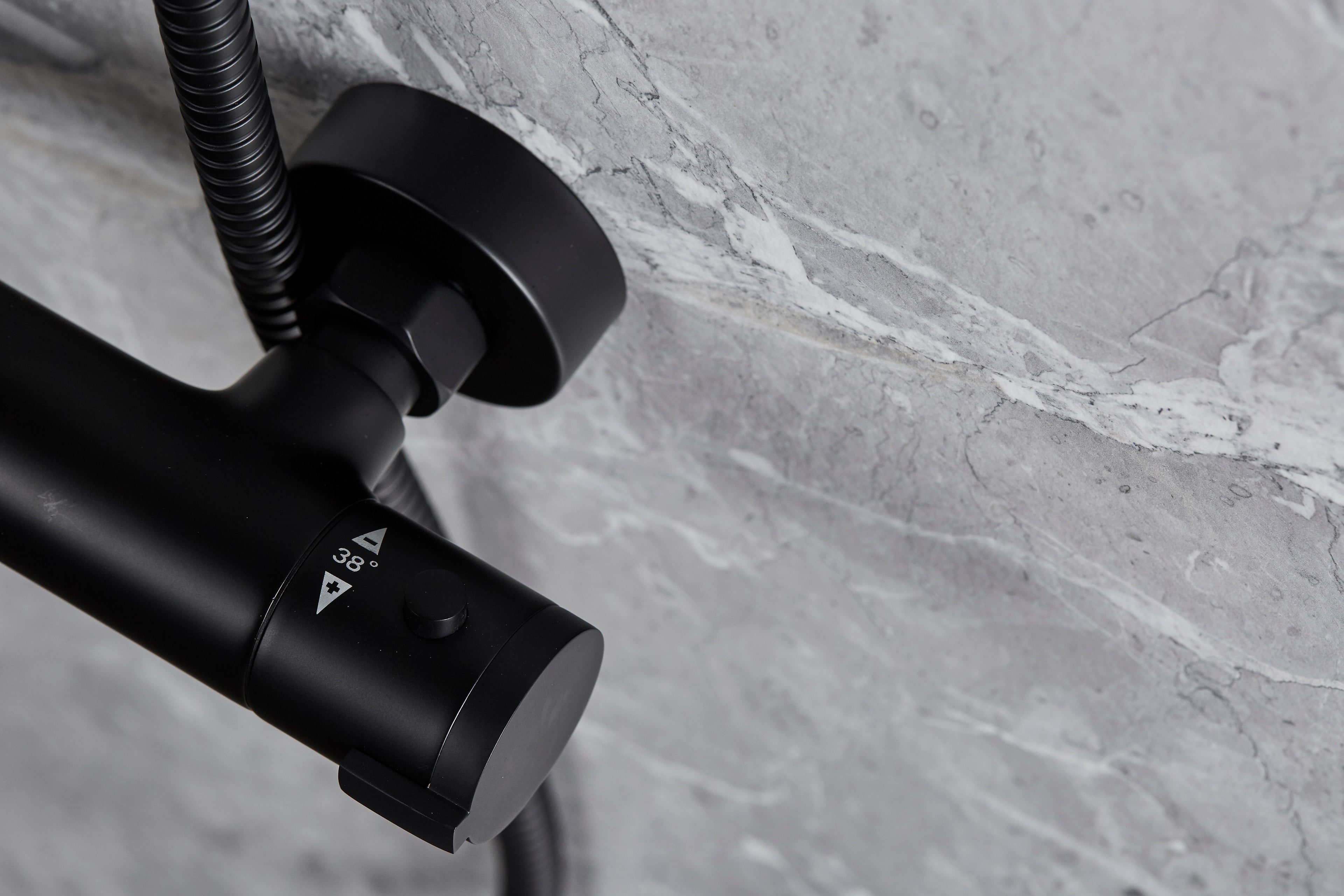 Round Shower Valve and full Kit - Vernet WRAS approved valve Matt Black