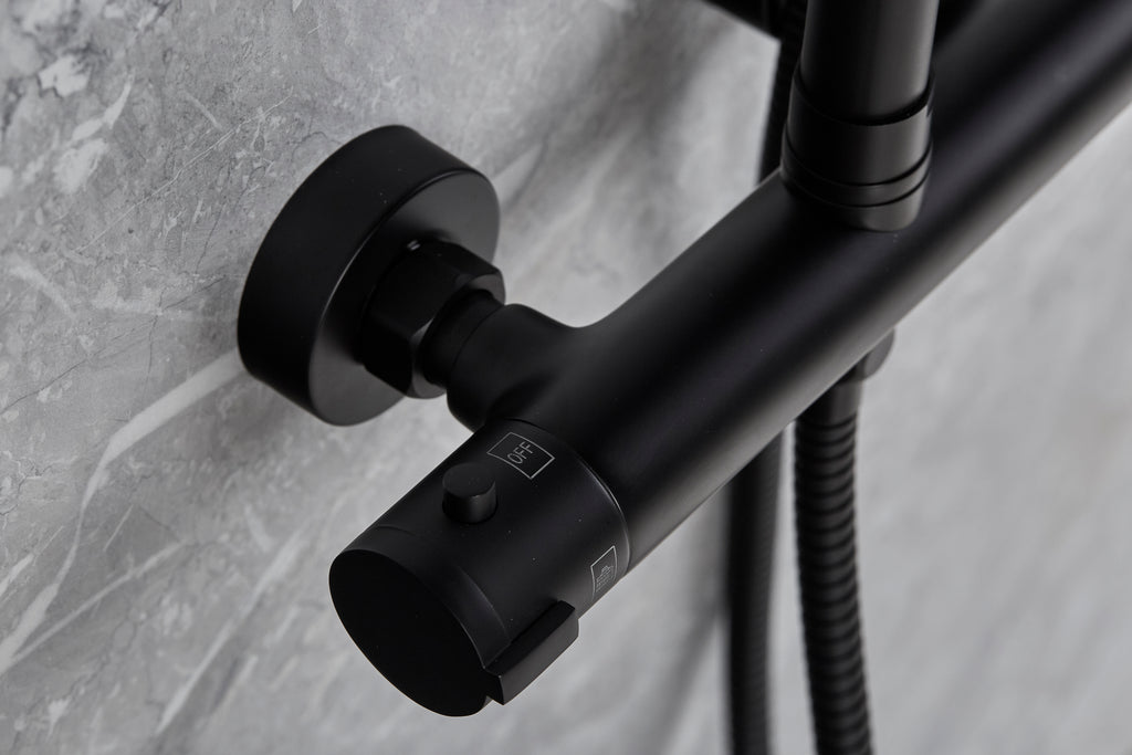 Round Shower Valve and full Kit - Vernet WRAS approved valve Matt Black