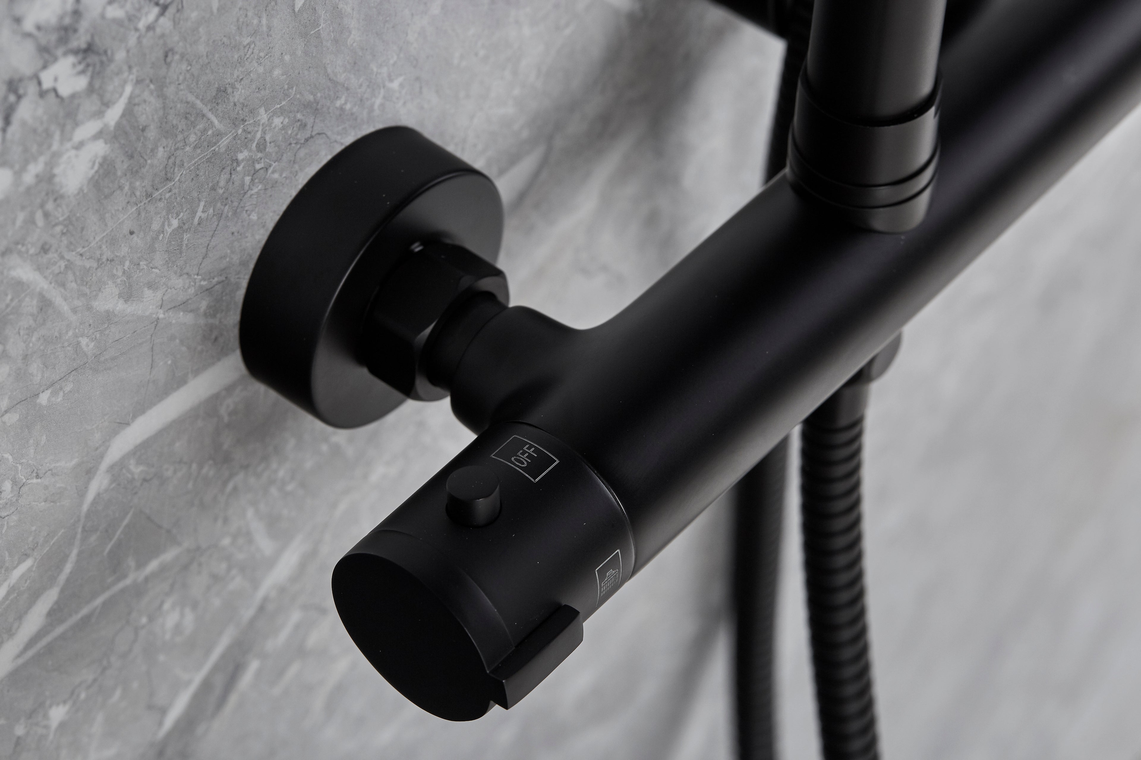 Round Shower Valve and full Kit - Vernet WRAS approved valve Matt Black