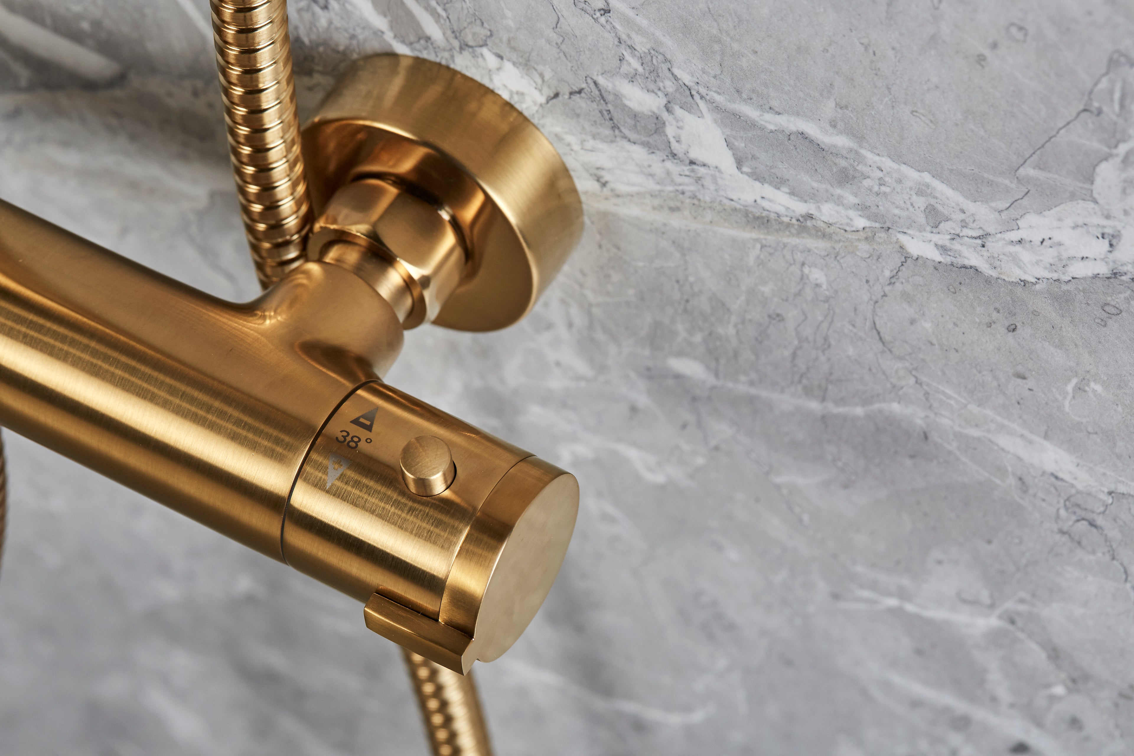 Round Shower Valve and full kit - Vernet WRAS approved Valve - Brushed Brass