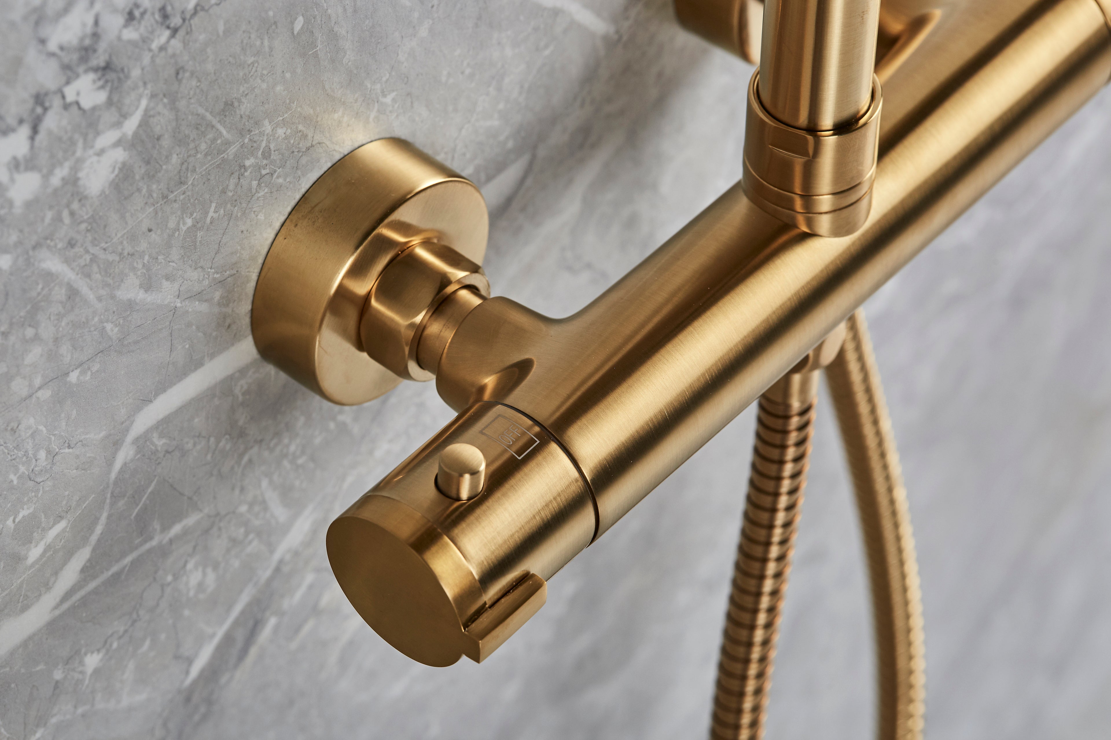 Round Shower Valve and full kit - Vernet WRAS approved Valve - Brushed Brass