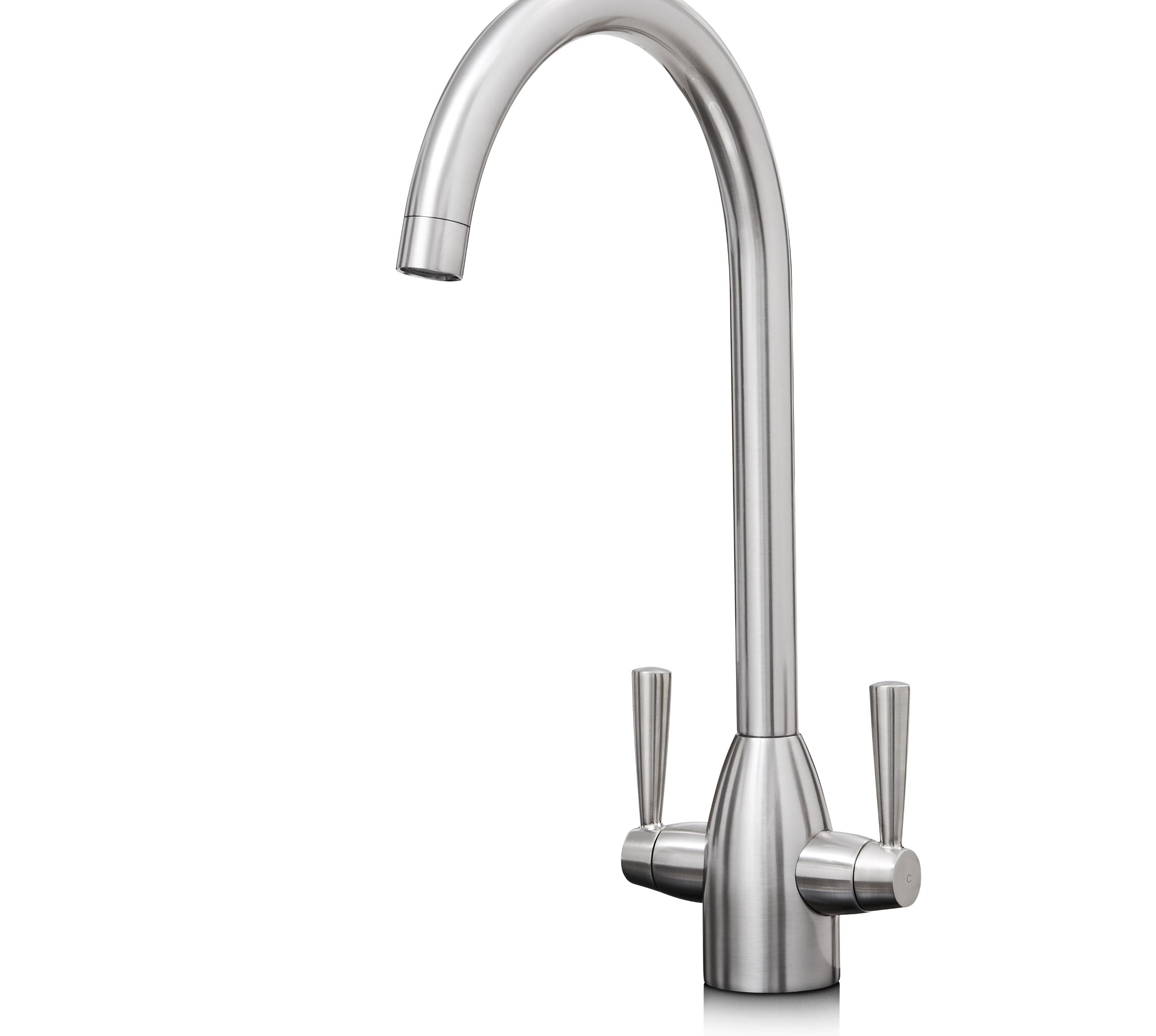 Richmond Twin Lever Mono Bloc Tap - Brushed Nickel