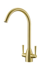 Richmond Twin Lever Mono Bloc Tap - Brushed Gold