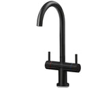 Shannon Twin Lever Swan Neck Mono Bloc Tap - Matt Black