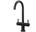 Shannon Twin Lever Swan Neck Mono Bloc Tap - Matt Black