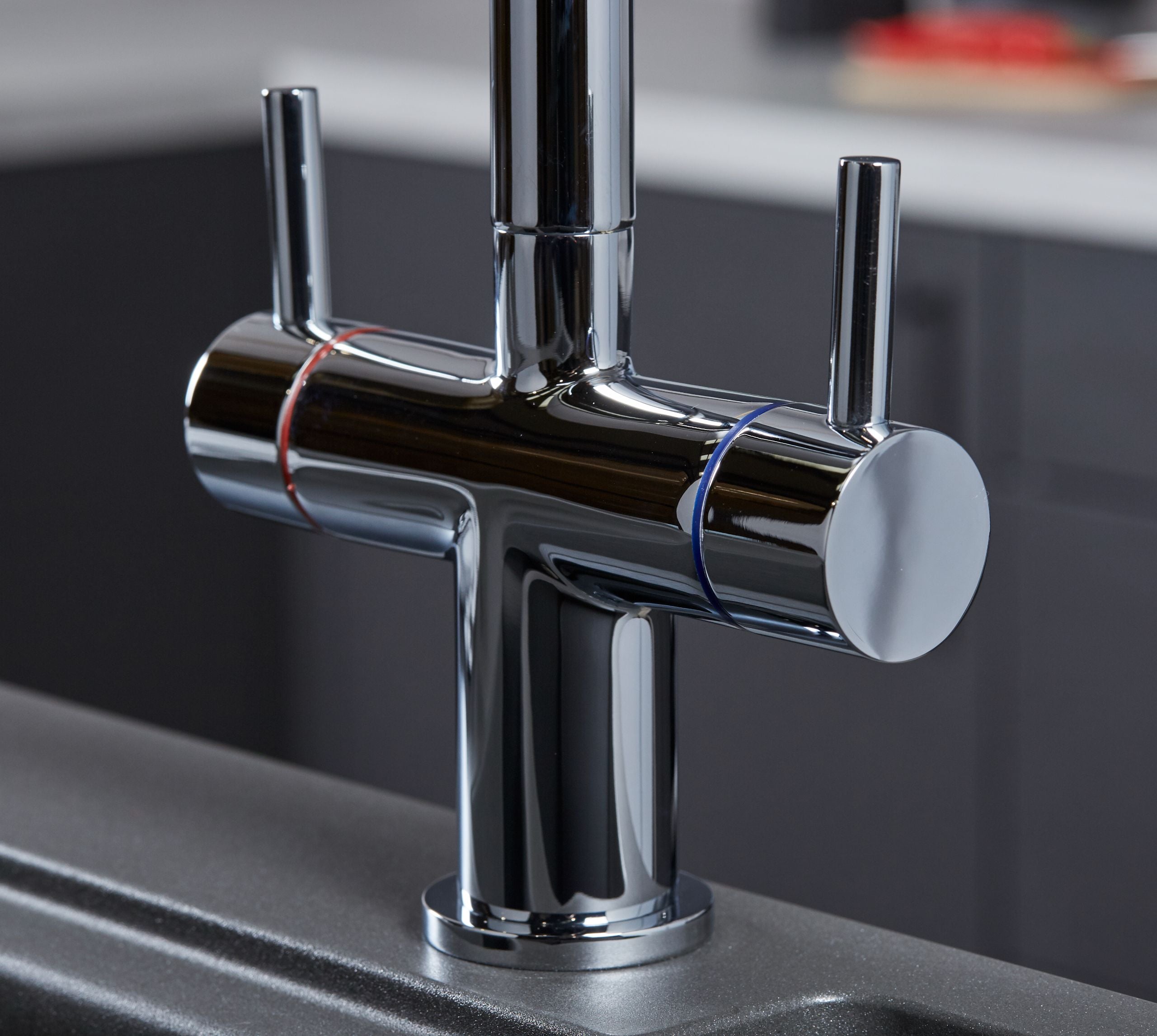 Shannon Twin Lever Swan Neck Mono Bloc tap - Chrome