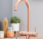 Shannon Twin Lever Swan Neck Mono Bloc Tap - Copper