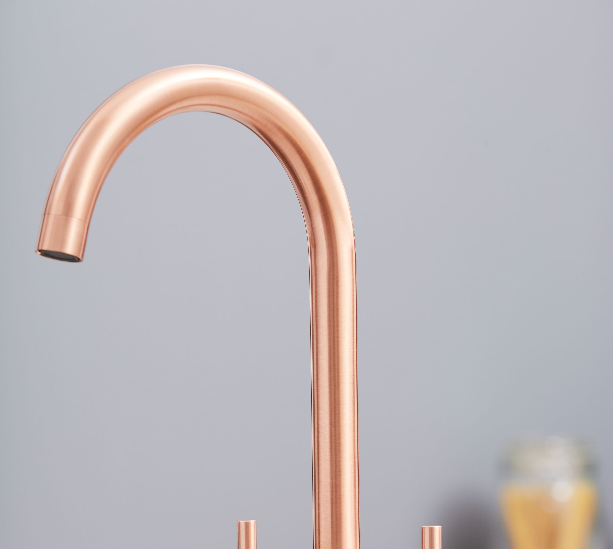 Shannon Twin Lever Swan Neck Mono Bloc Tap - Copper