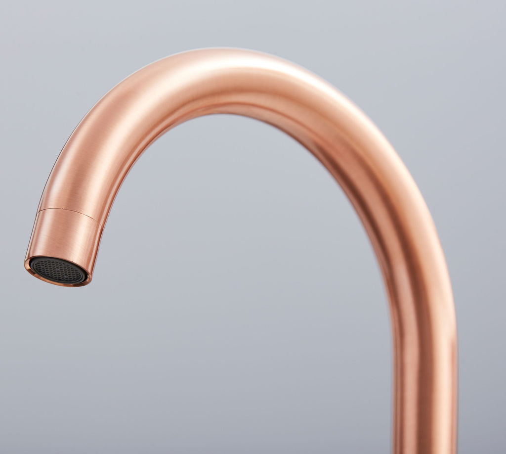 Shannon Twin Lever Swan Neck Mono Bloc Tap - Copper