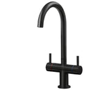 Shannon Twin Lever Swan Neck Mono Bloc Tap - Matt Black