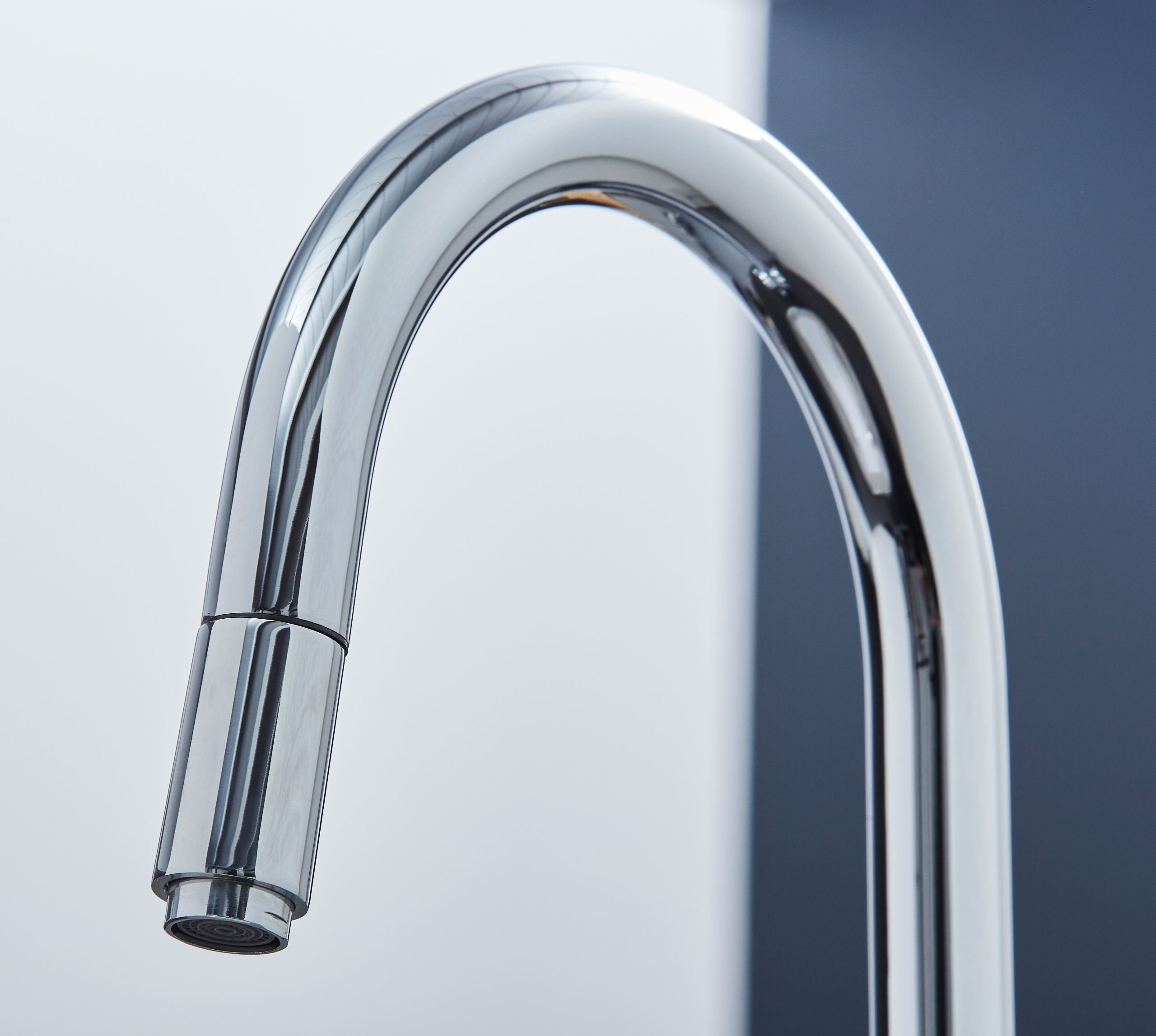 Shannon - Pull Out Twin Handle Swan Neck Mono Bloc Tap - Chrome