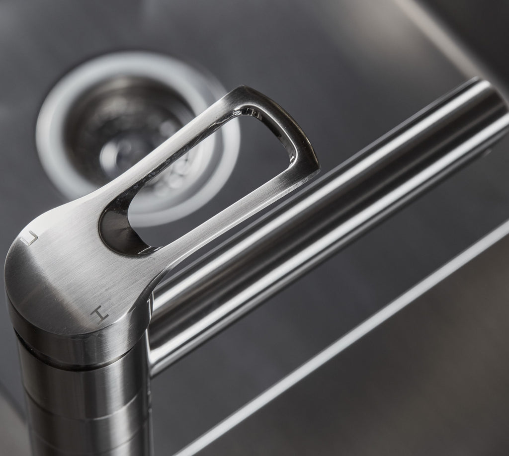 Aysgarth Mono Bloc Single Top Lever, Round Body Tap - Brushed Nickel