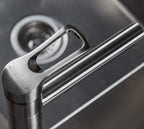 Aysgarth Mono Bloc Single Top Lever, Round Body Tap - Brushed Nickel