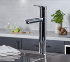 Aysgarth Mono Bloc Single Top Lever, Round Body Tap - Chrome