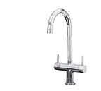Shannon Twin Lever Swan Neck Mono Bloc tap - Chrome