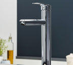 Aysgarth Mono Bloc Single Top Lever, Round Body Tap - Chrome