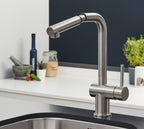 Ingleton L Shaped Single Lever Handle Pull Out - Brushed Nickel