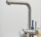 Ingleton L Shaped Single Lever Handle Pull Out - Brushed Nickel