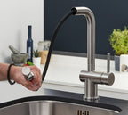 Ingleton L Shaped Single Lever Handle Pull Out - Brushed Nickel