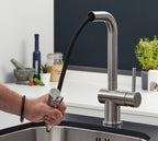 Ingleton L Shaped Single Lever Handle Pull Out - Brushed Nickel