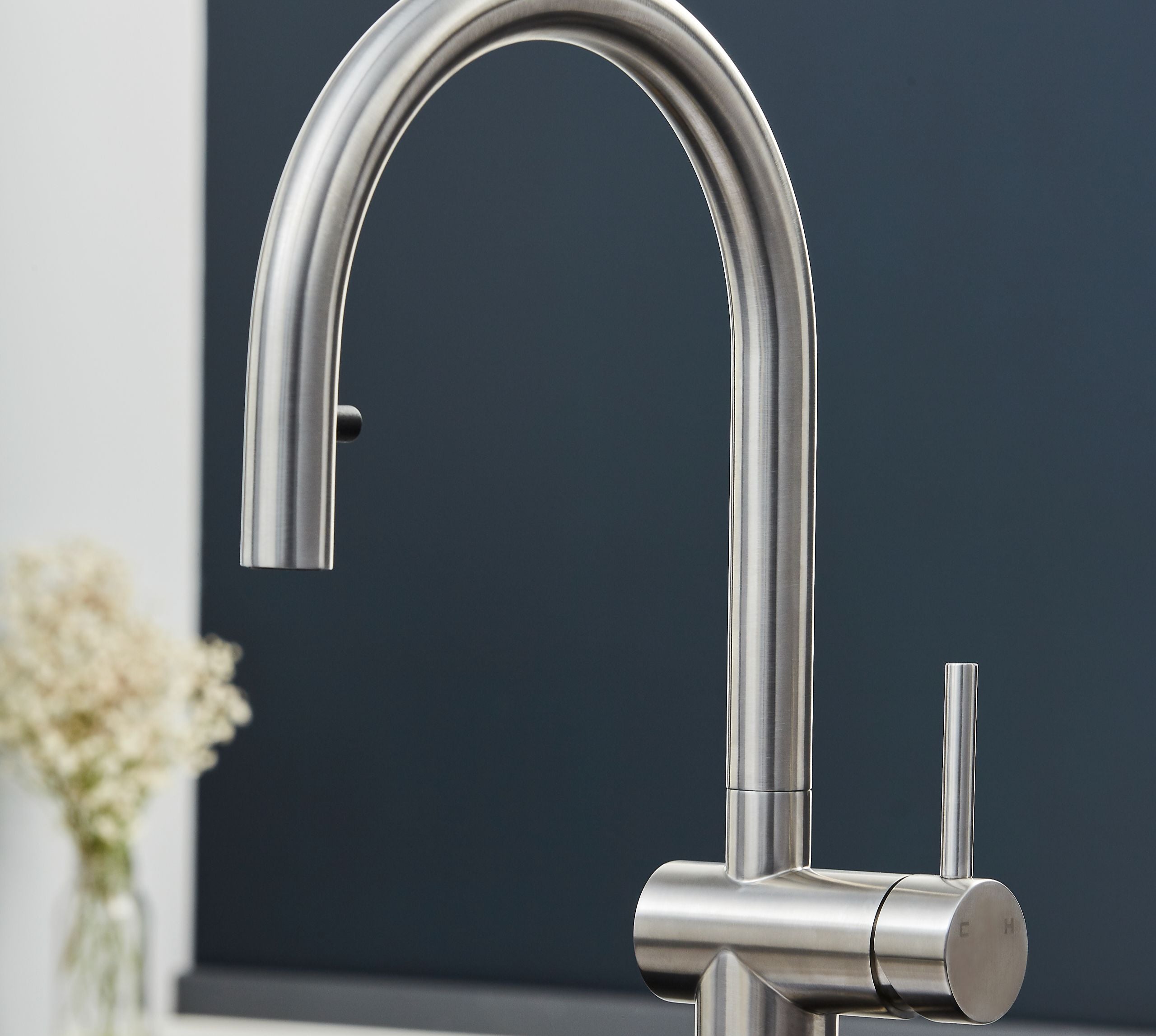 Rievaulx Pull Out Tap - Brushed Nickel