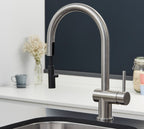 Rievaulx Pull Out Tap - Brushed Nickel