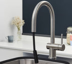 Rievaulx Pull Out Tap - Brushed Nickel