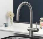 Rievaulx Pull Out Tap - Brushed Nickel