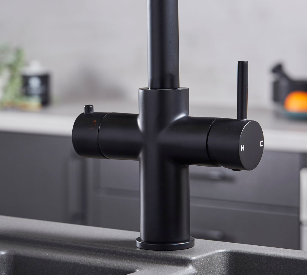 Astra 3-in-1 Pull-Out: Swan Neck - Matt Black