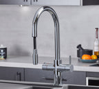 Astra 3-in-1 Pull-Out: Swan Neck - Chrome