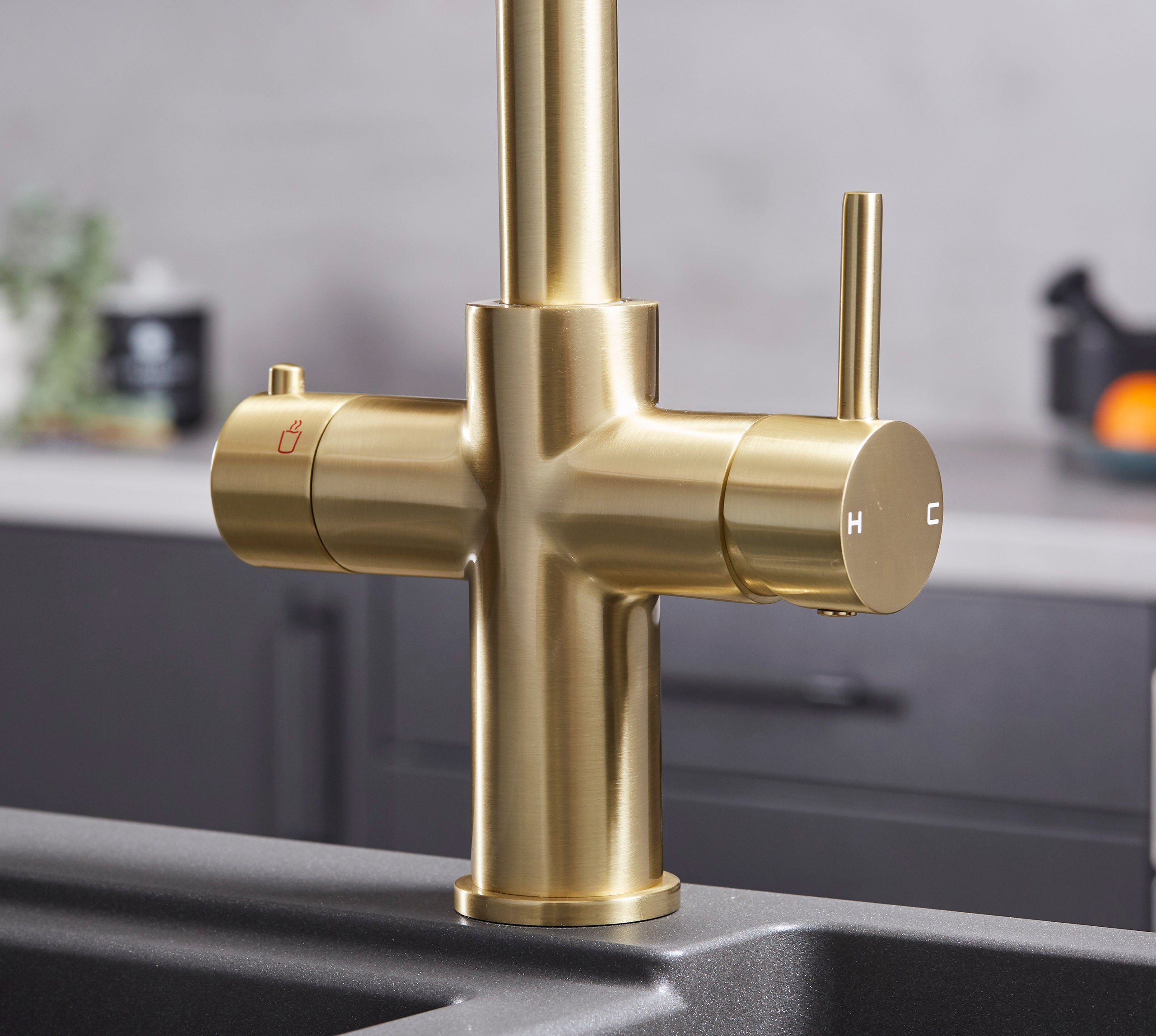 Astra 3-in-1 Pull-Out: Swan Neck - Gold